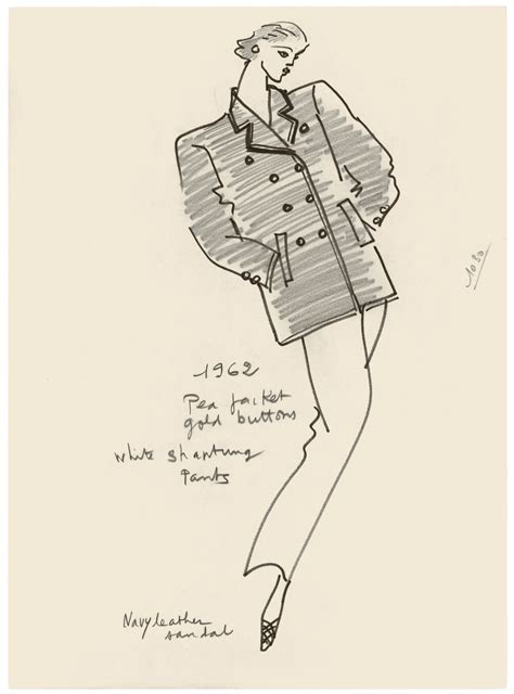 ysl dessin|yves Saint Laurent sketches.